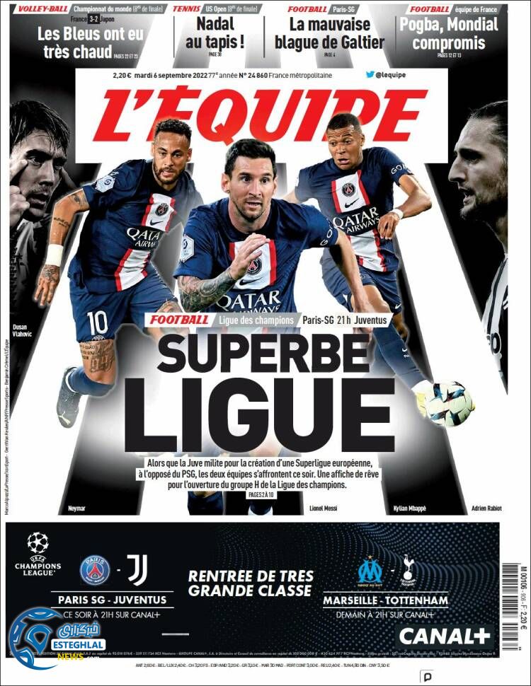 روزنامه ورزشی اکیپ سه شنبه 15 شهریور 1401 