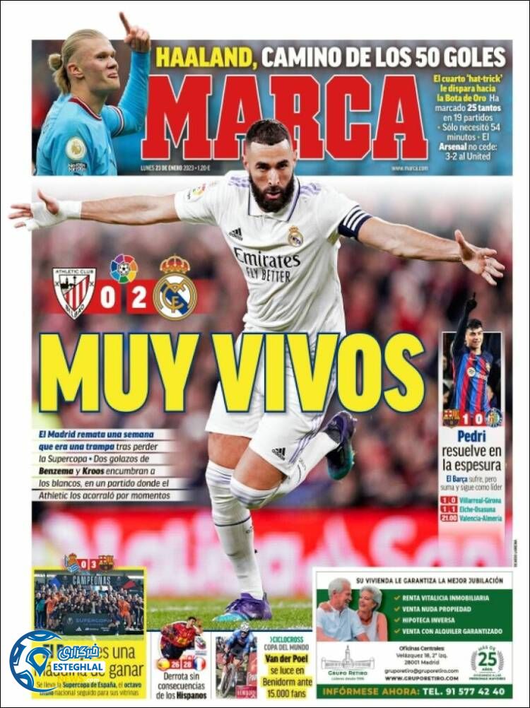 روزنامه ورزشی مارکا دوشنبه 3 بهمن 1401 