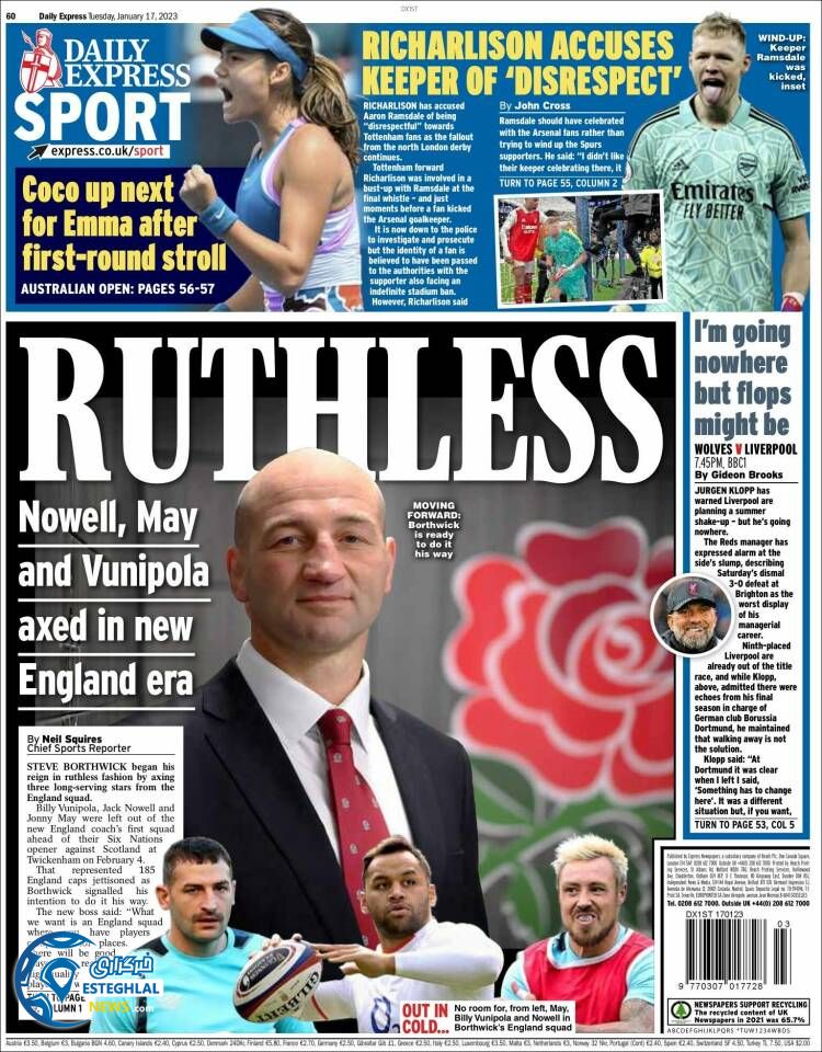 روزنامه ورزشی اکسپرس  اسپورت سه شنبه 27 دی 1401 