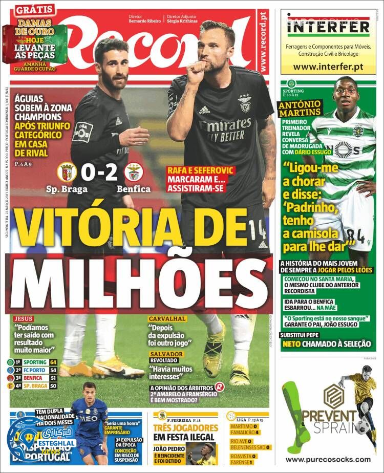 روزنامه ورزشی رکورد دوشنبه 2 فروردین 1400