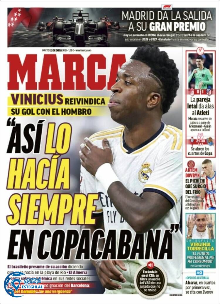 روزنامه  ورزشی مارکا سه شنبه 3 بهمن 1402 