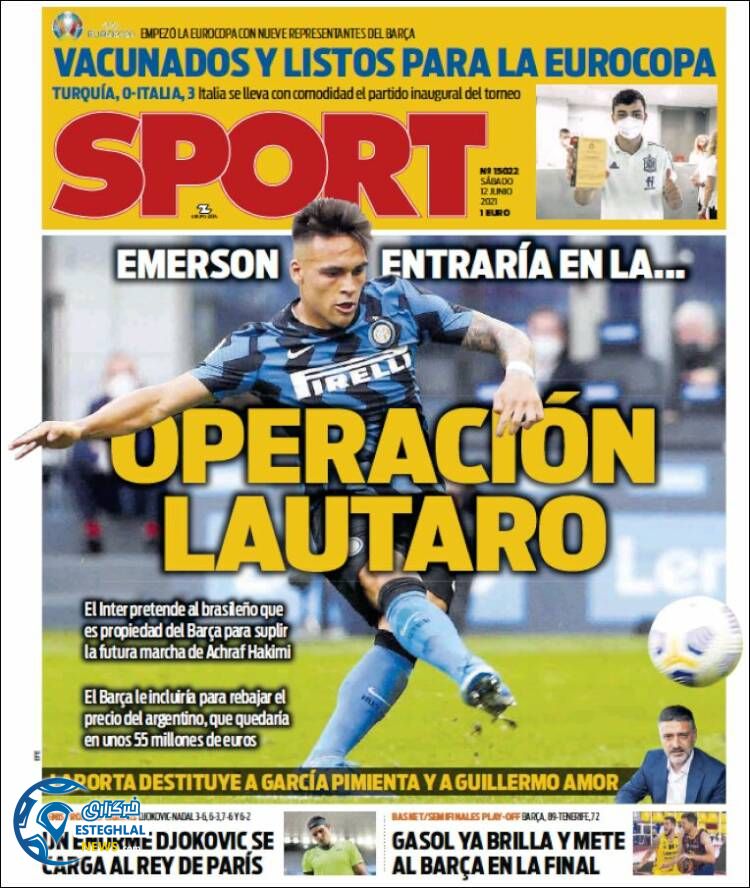 روزنامه ورزشی اسپورت شنبه 22 خرداد 1400