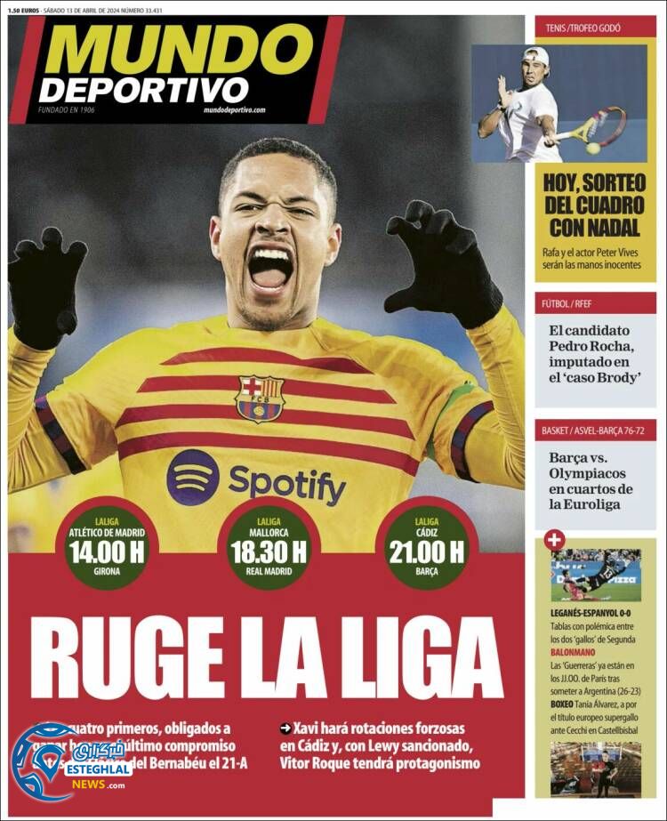 روزنامه ورزشی موندو دپورتیوو شنبه 25 فروردین 1403 