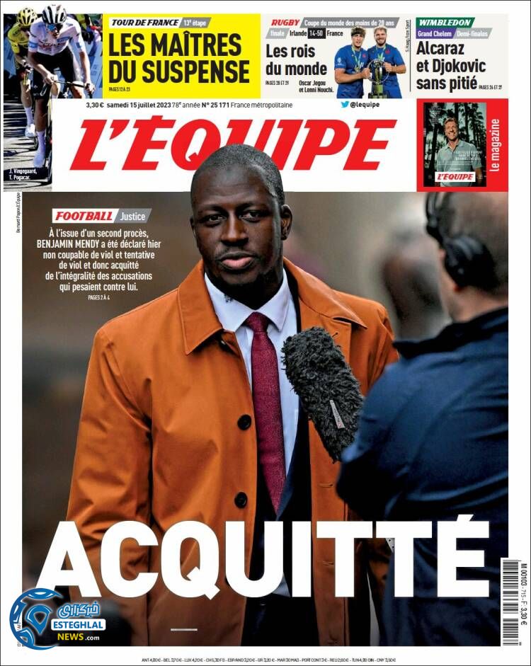 روزنامه  ورزشی اکیپ شنبه 24 تیر 1402 