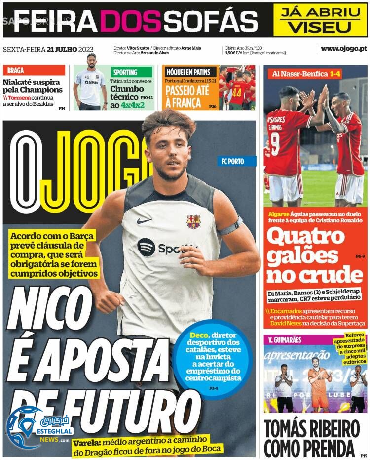 روزنامه ورزشی اوجوگو جمعه 30 تیر 1402 