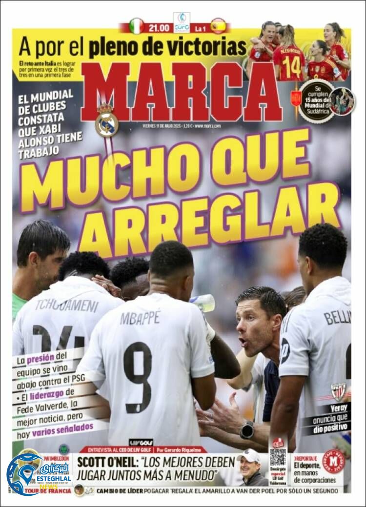 روزنامه ورزشی مارکا جمعه 20 تیر 1404 