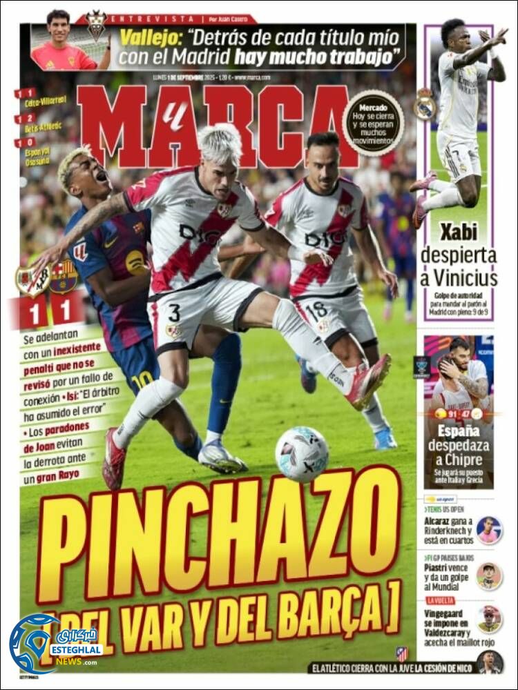 روزنامه ورزشی مارکا  دوشنبه 10 شهریور 1404 