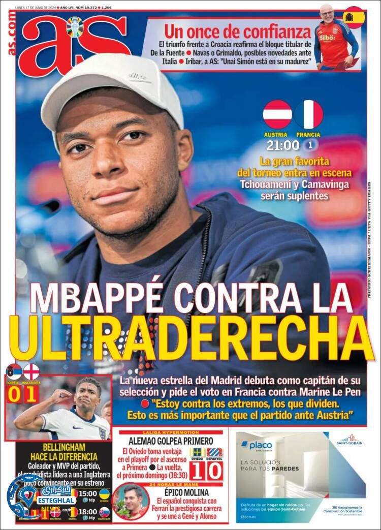 روزنامه ورزشی آ اس دوشنبه 28 خرداد 1403 