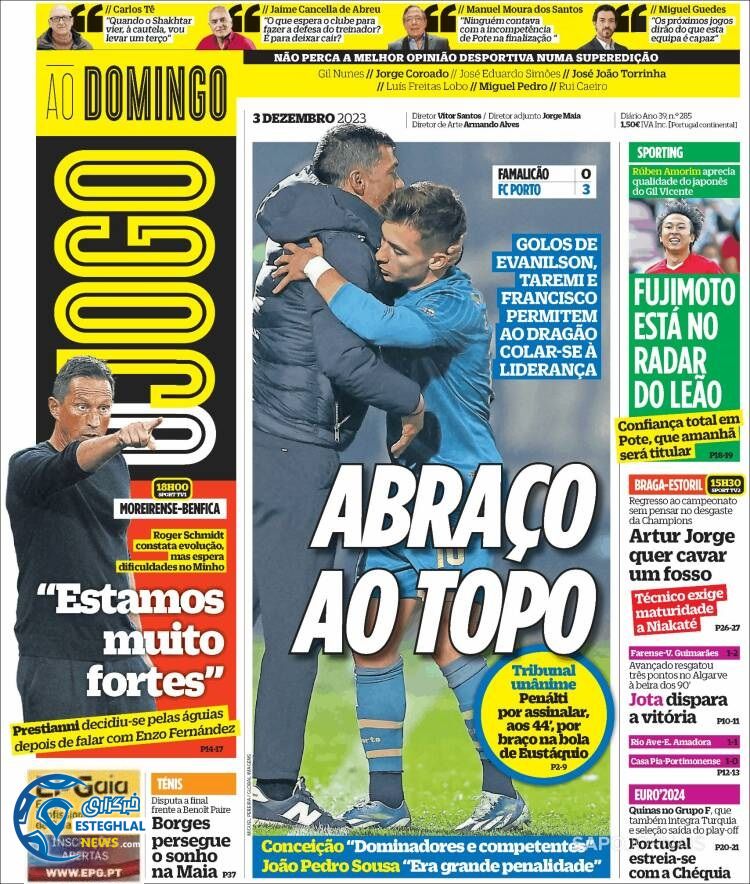 روزنامه ورزشی اوجوگو یکشنبه 12 آذر 1402 