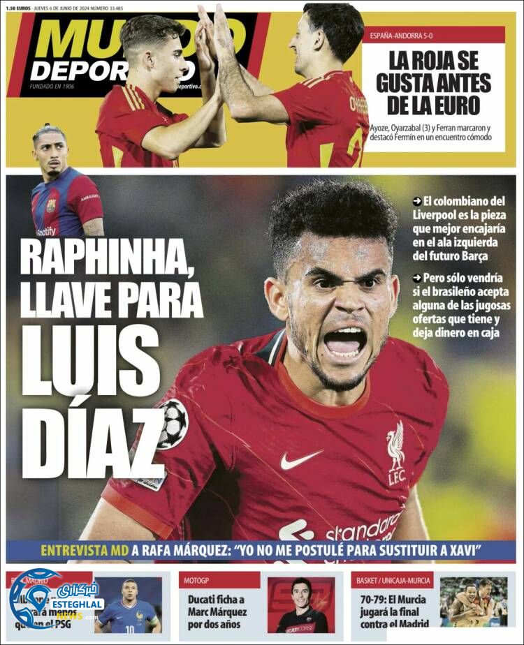 روزنامه ورزشی موندو دپورتیوو پنجشنبه 17 خرداد 1403 