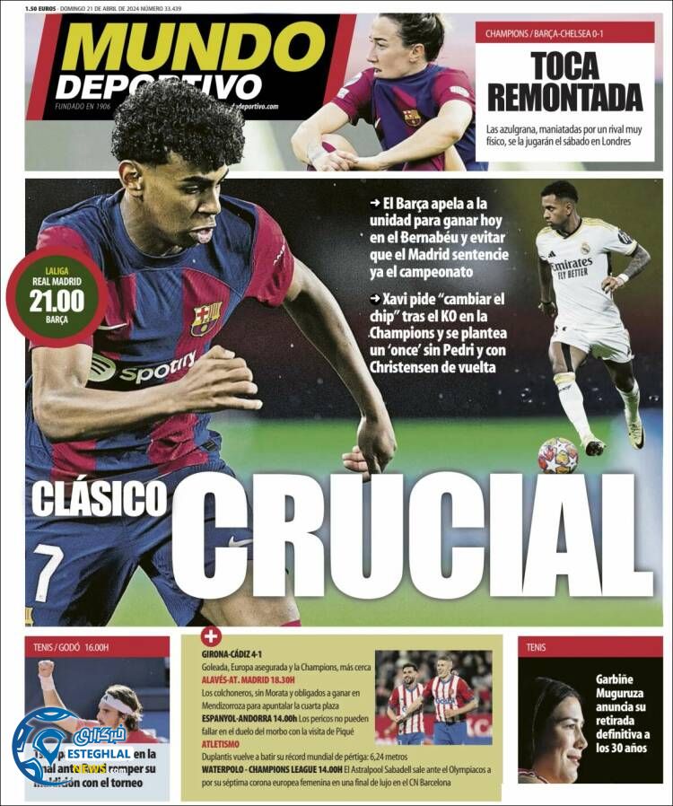 روزنامه ورزشی موتذو ذپورتیوو یکشنبه 2 اردیبهشت 1403 