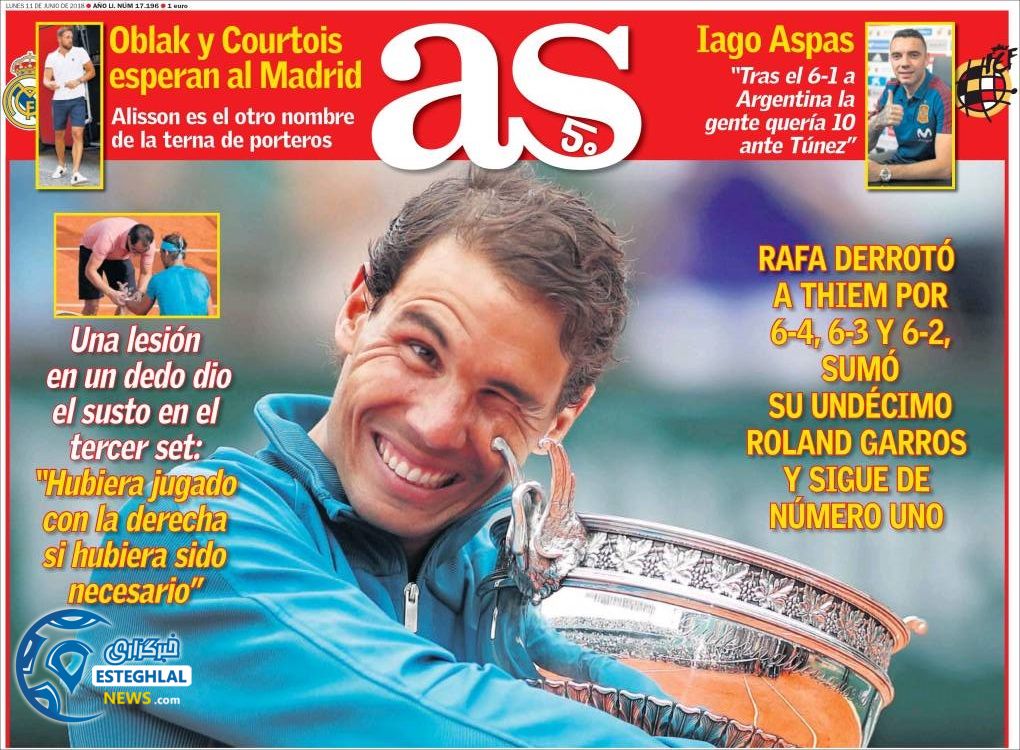 روزنامه آاس دوشنبه 21 خرداد 1397