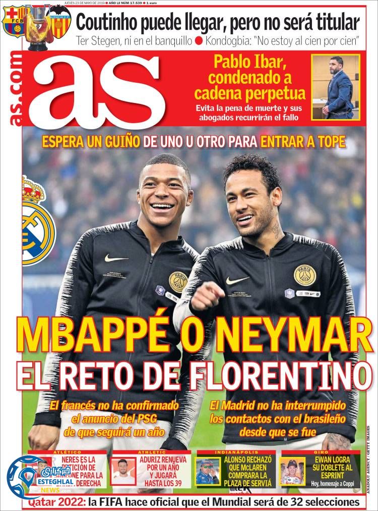 روزنامه ورزشی آاس پنجشنبه 2 خرداد 1398