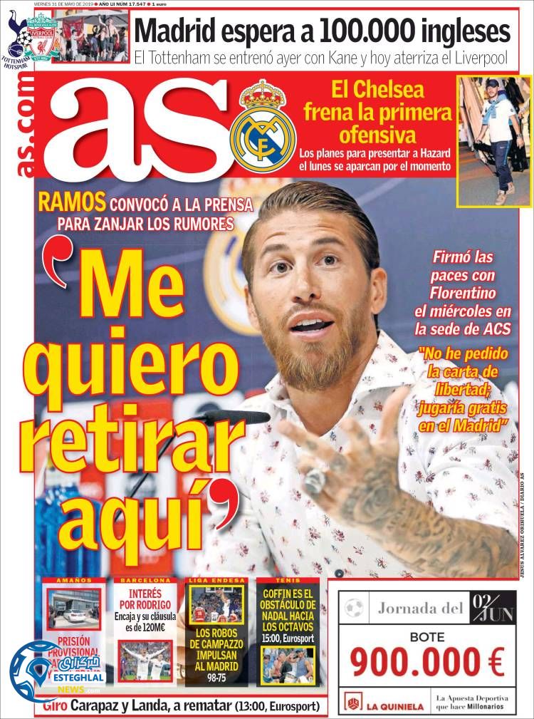 روزنامه ورزشی آاس جمعه 10 خرداد 1398