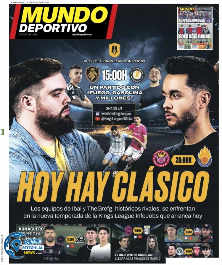 روزنامه ورزشی موندو دپورتیوو یکشنبه 1 بهمن 1402 