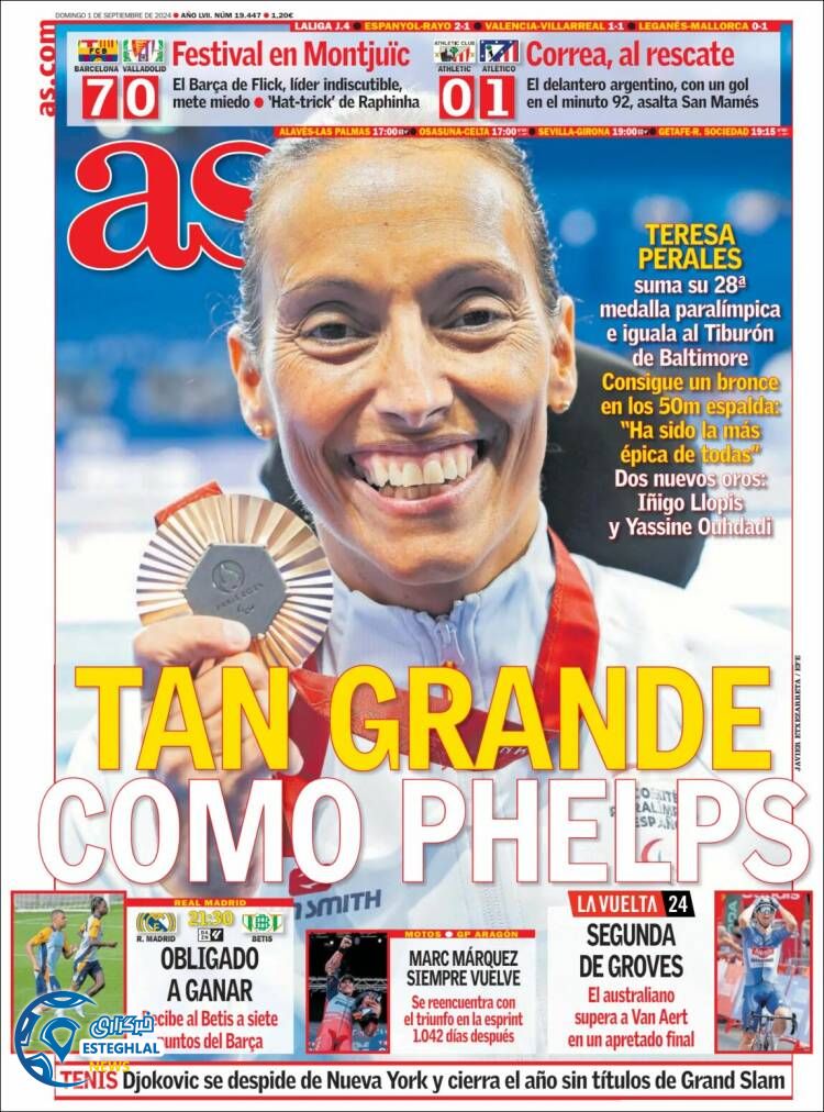 روزنامه ورزشی آ اس یکشنبه 11 شهریور 1403 