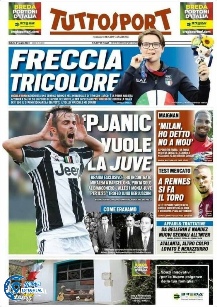 روزنامه ورزشی توتو اسپورت شنبه 9 مرداد 1400