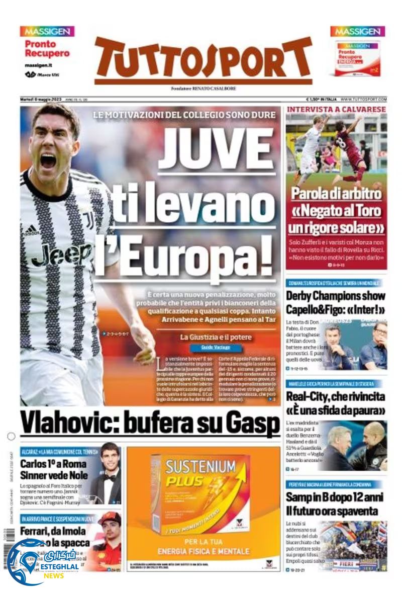 روزنامه ورزشی توتو اسپورت سه شنبه 19 اردیبهشت 1402  