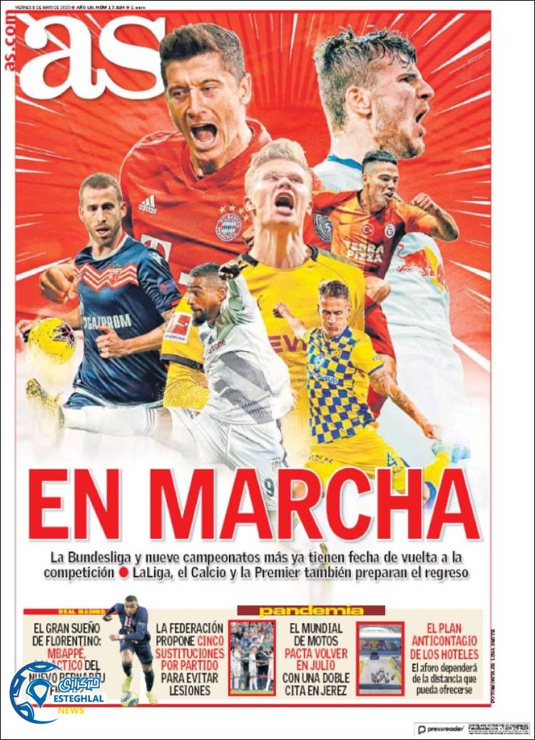 روزنامه ورزشی آاس جمعه 19 اردیبهشت 1399