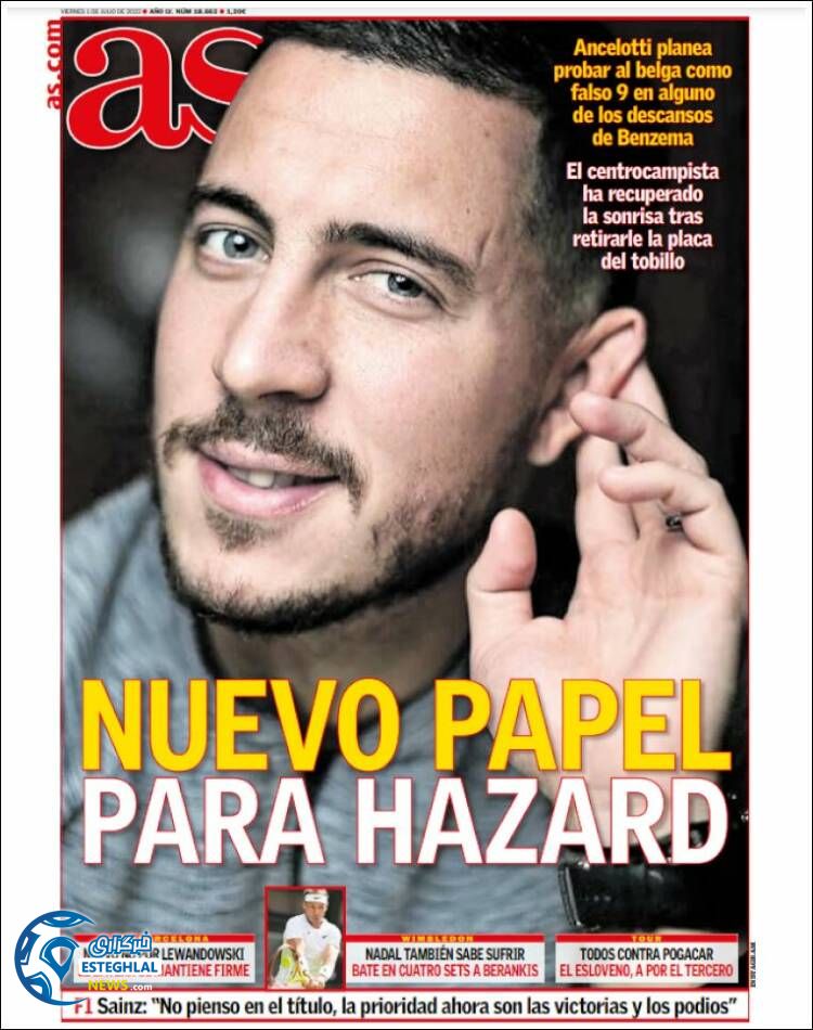 روزنامه ورزشی آ اس جمعه 10 تیر 1401