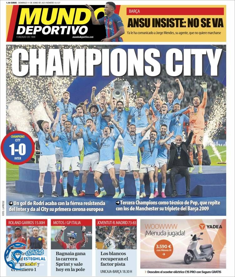 روزنامه ورزشی موندو دپورتیوو یکشنبه 21 خرداد 1402 