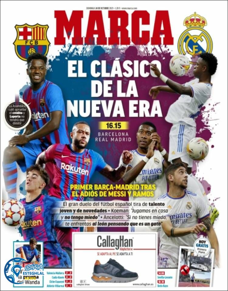 روزنامه ورزشی مارکا یکشنبه 2 آبان 1400