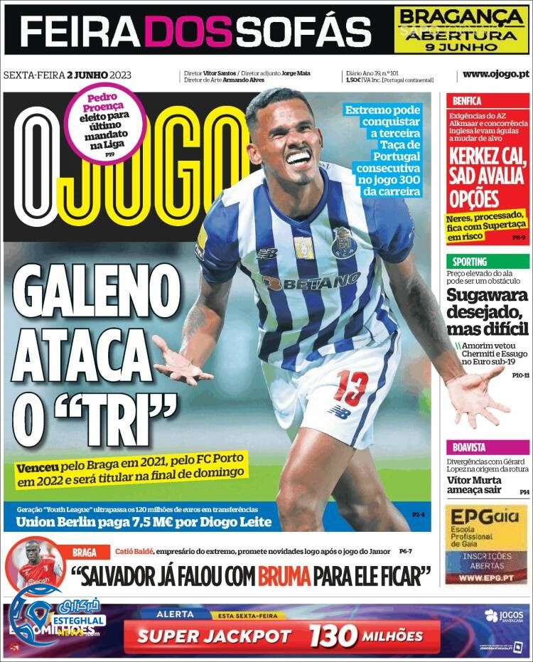 روزنامه ورزشی اوجوگو جمعه 12 خرداد 1402 