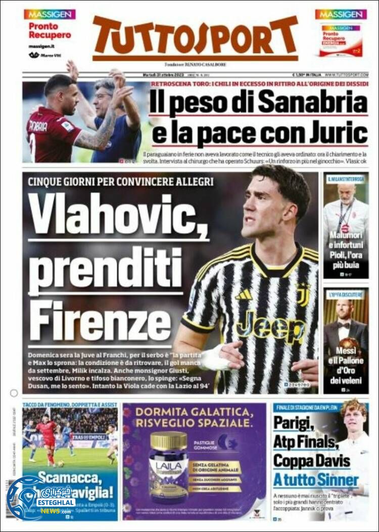 روزنامه ورزشی توتو اسپورت سه شنبه 9 آبان 1402 