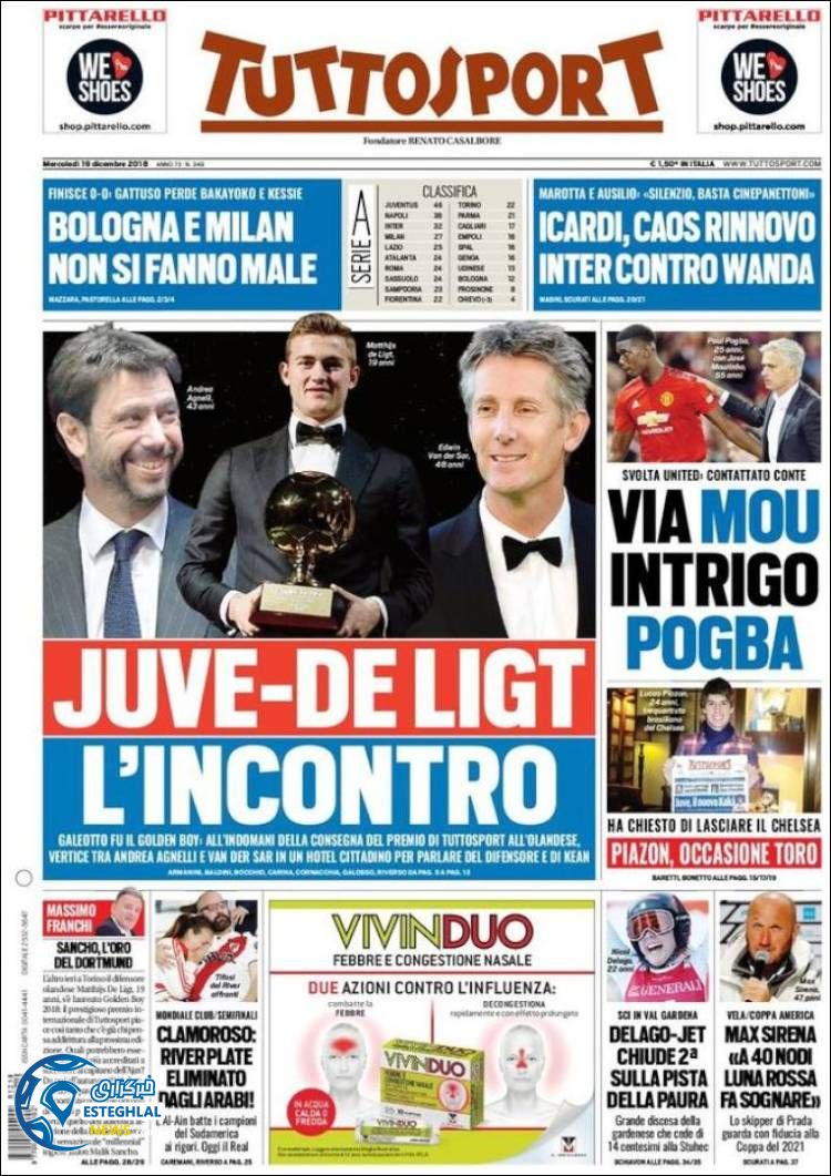 روزنامه ورزشی توتو اسپورت چهارشنبه 28 آذر 1397