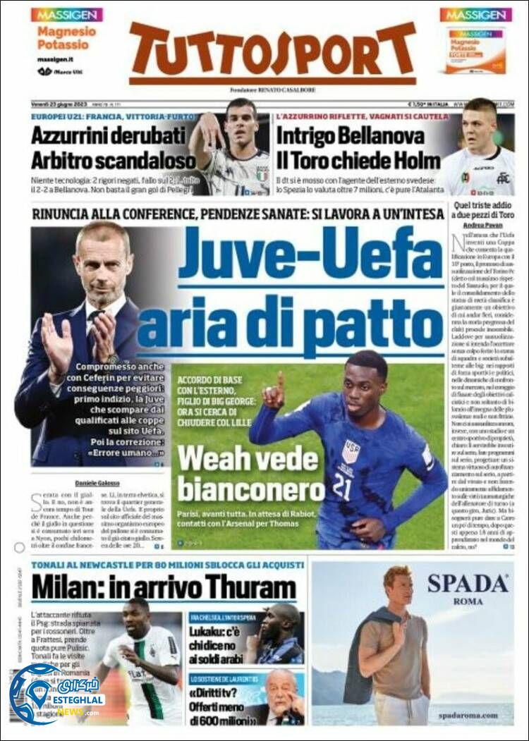 روزنامه ورزشی توتو اسپورت جمعه 2 تیر 1402 