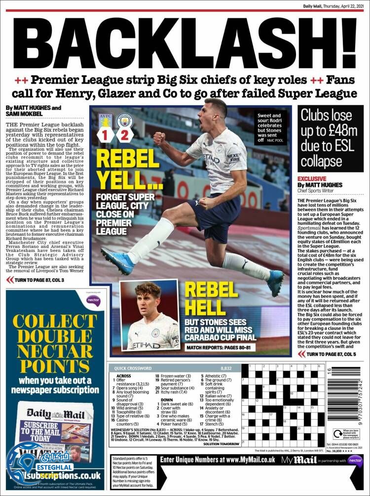 روزنامه ورزشی مایل اسپورت پنجشنبه 2 اردیبهشت 1400