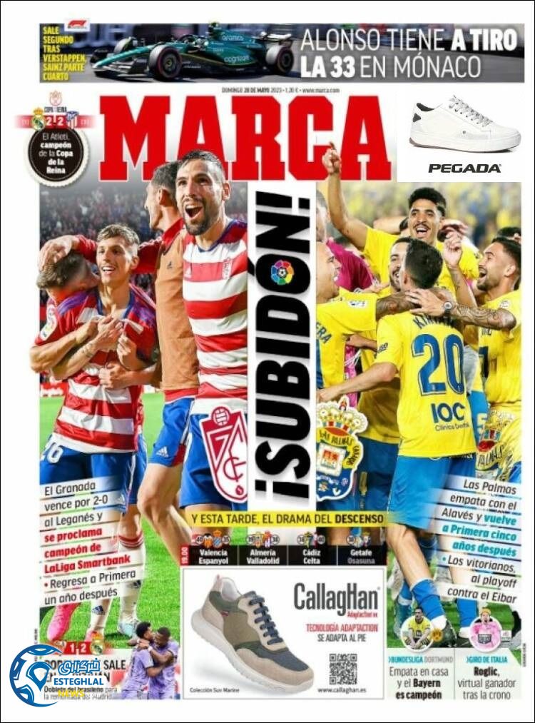 روزنامه ورزشی مارکا یکشنبه 7 خرداد 1402 