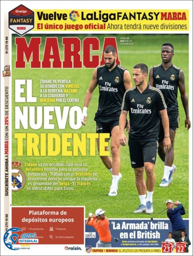 روزنامه ورزشی مارکا جمعه 28 تیر 1398