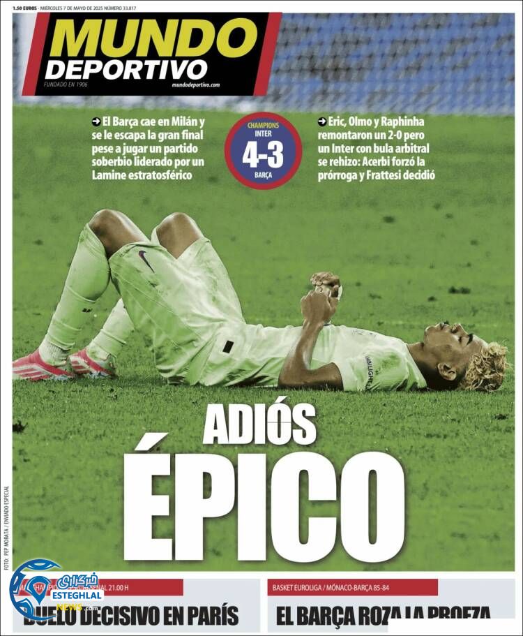 روزنامه ورزشی موندو دپورتیوو چهارشنبه 17 اردیبهشت 1404 