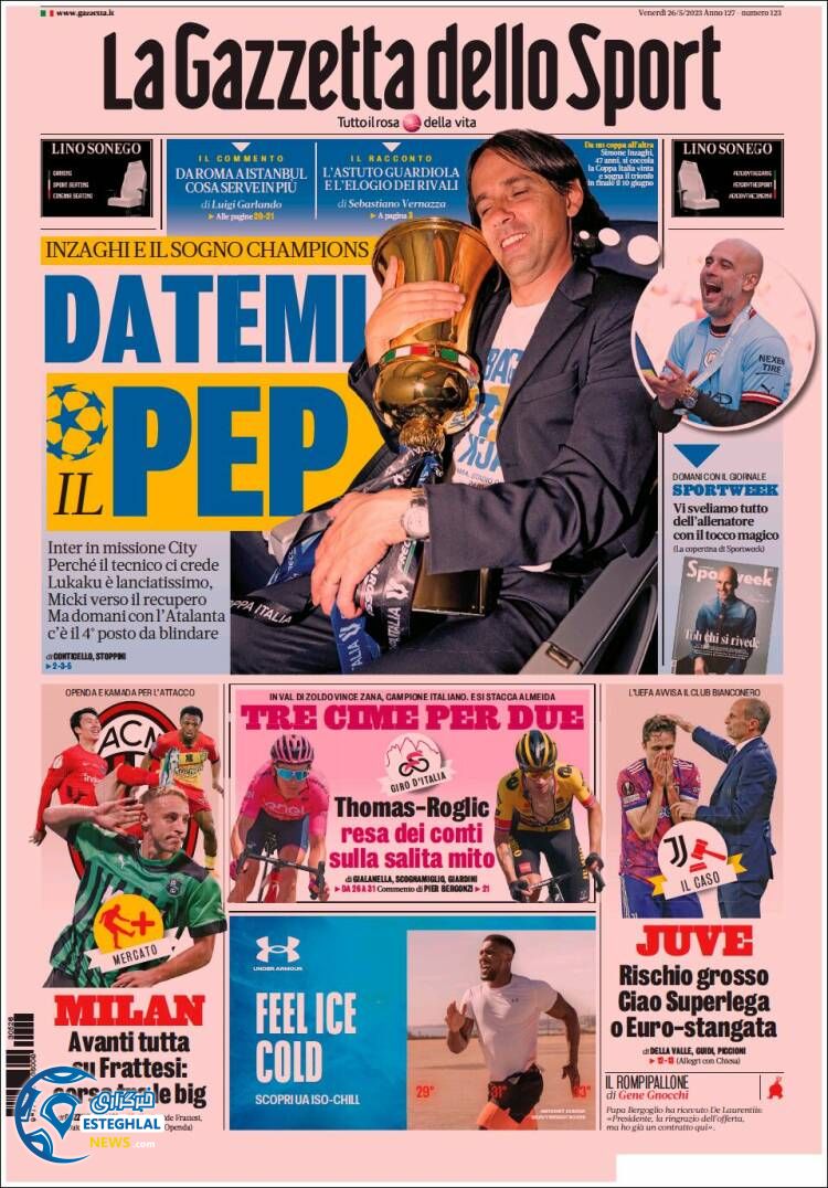 روزنامه ورزشی گاتزتا دلو اسپورت جمعه 5 خرداد 1402 