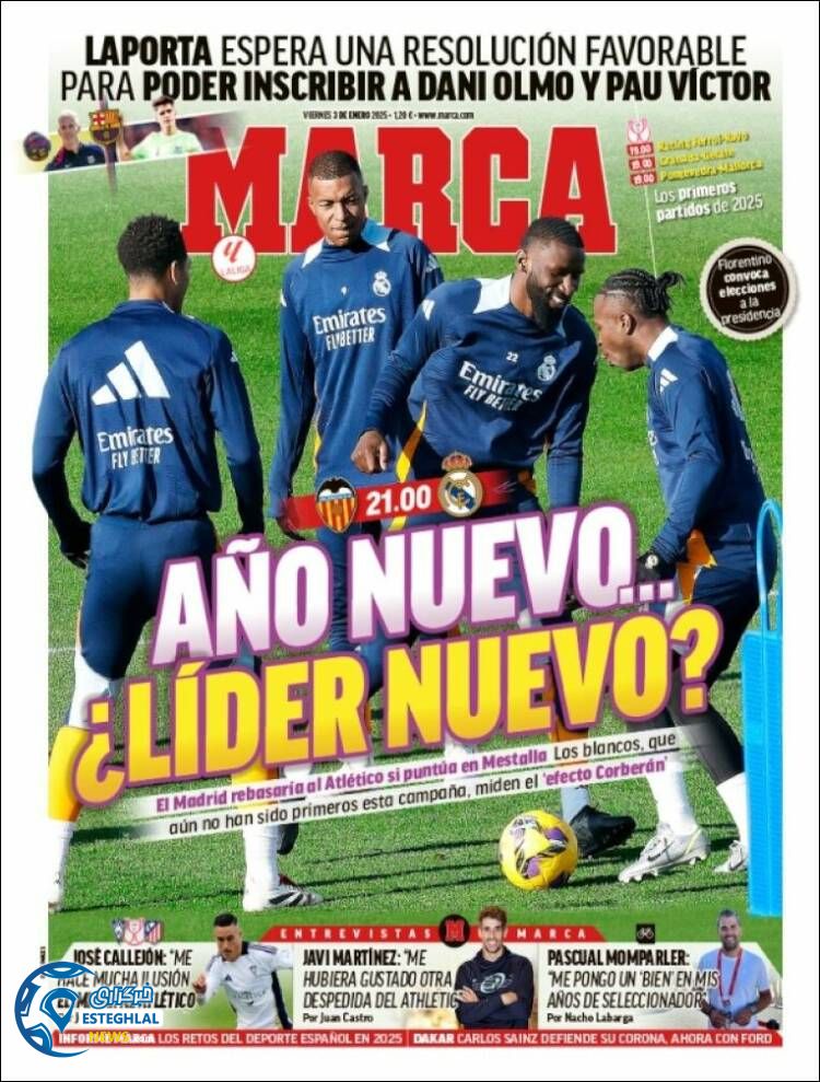 روزنامه ورزشی مارکا جمعه 14 دی 1403 