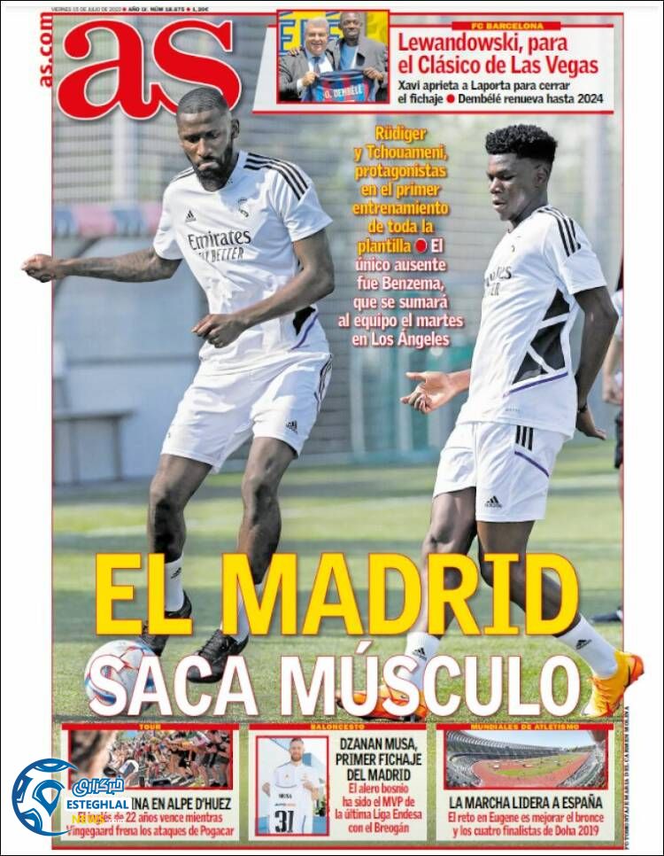 روزنامه ورزشی آ اس جمعه 24 تیر 1401