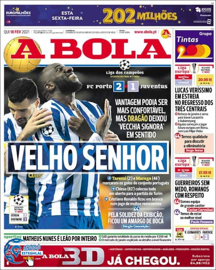 روزنامه ورزشی آآبولا پنجشنبه 30 بهمن 1399