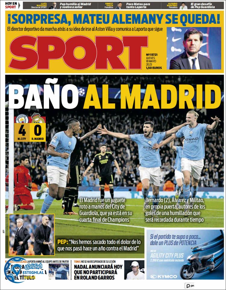 روزنامه ورزشی اسپورت پنجشنبه 28 اردیبهشت 1402 