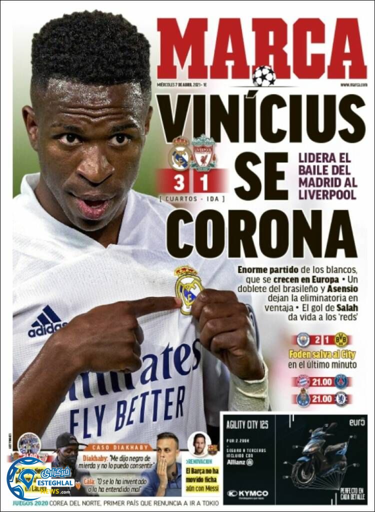 روزنامه ورزشی مارکا چهارشنبه 18 فروردین 1400