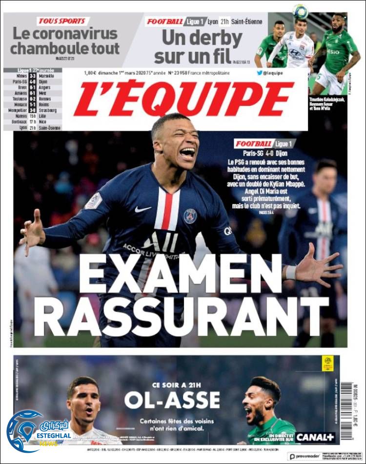 روزنامه ورزشی اکیپ یکشنبه 11 اسفند 1398