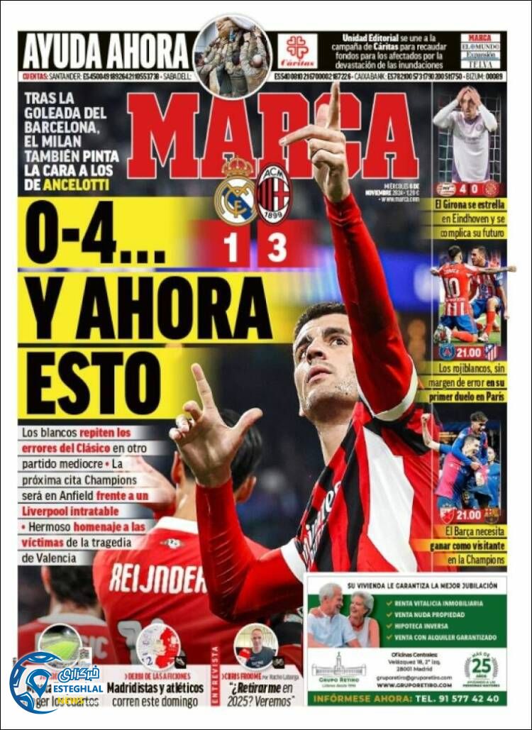 روزنامه ورزشی مارکا چهارشنبه 16 آبان 1403 