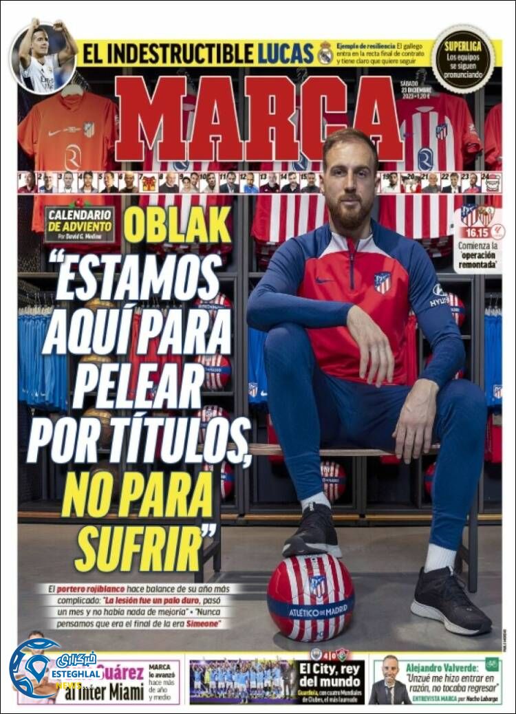 روزنامه ورزشی مارکا شنبه 2 دی 1402 