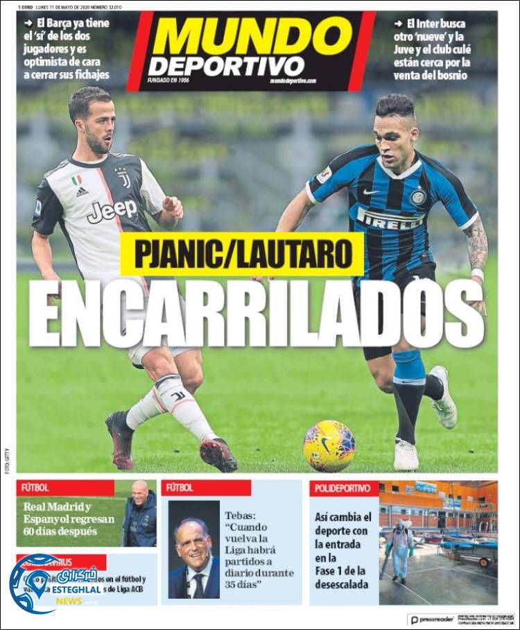 روزنامه ورزشی موندو دپورتیوو دوشنبه 22 اردیبهشت 1399