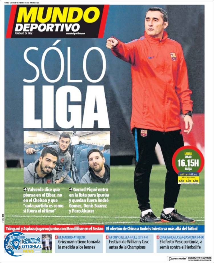 روزنامه ورزشی موندو دپورتیوو شنبه 28بهمن 1396