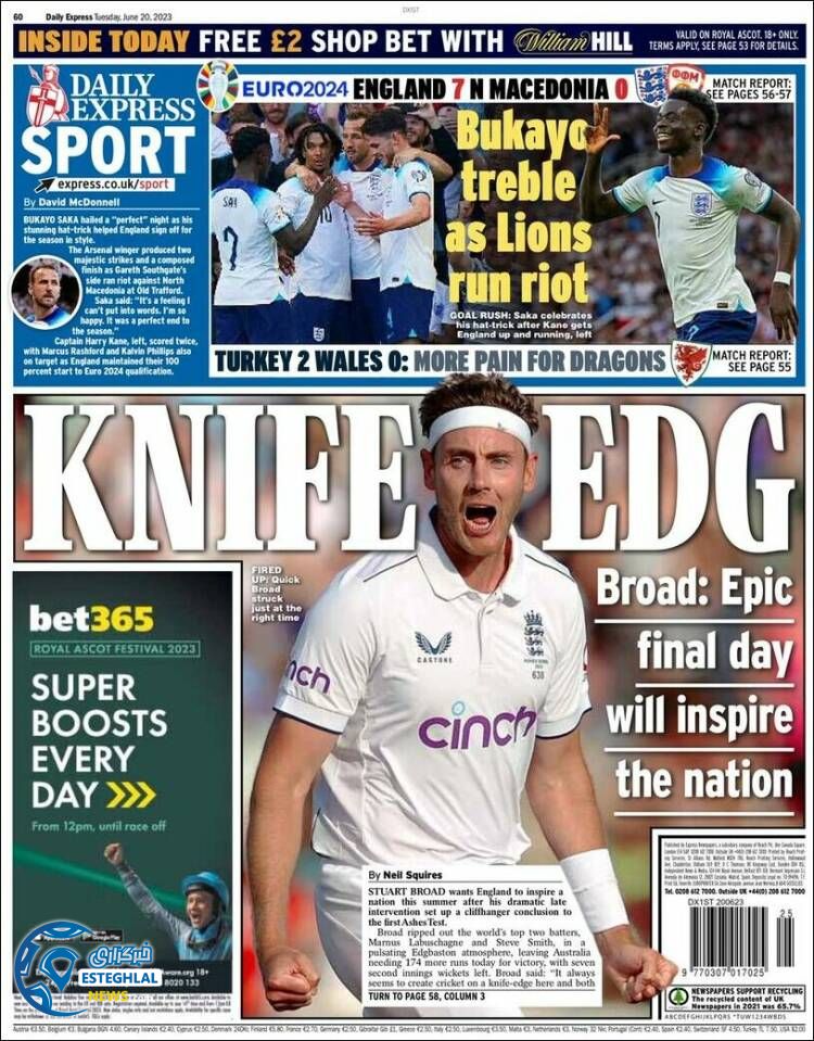 روزنامه ورزشی اکسپرس اسپورت سه شنبه 30 خرداد 1402 