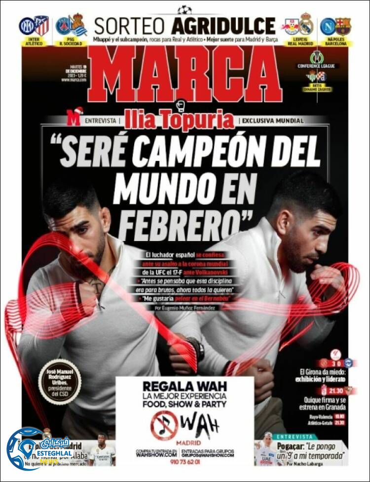 روزنامه ورزشی مارکا سه شنبه 28 آذر 1402 