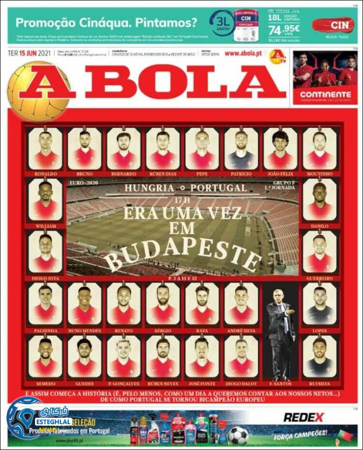 روزنامه ورزشی آبولا سه شنبه 25 خرداد 1400