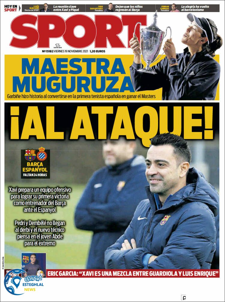 روزنامه ورزشی اسپورت جمعه 28 آبان 1400