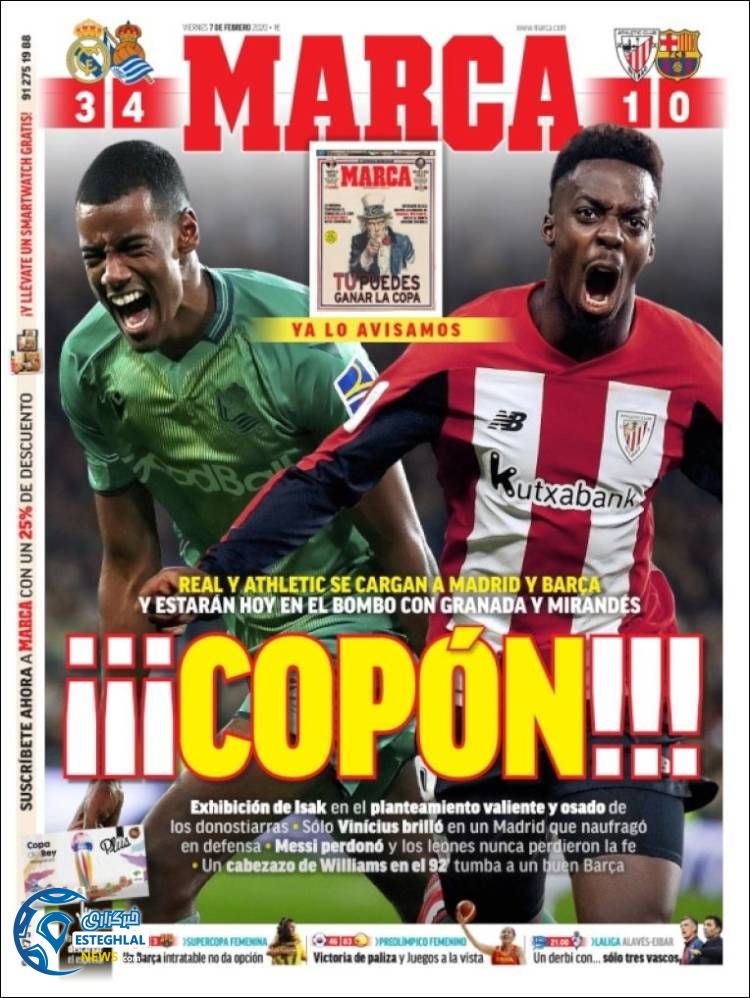 روزنامه ورزشی مارکا جمعه 18 بهمن 1398